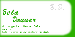 bela dauner business card